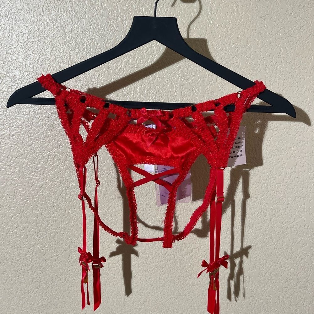 Savage X Fenty Red Lace Lingerie Set